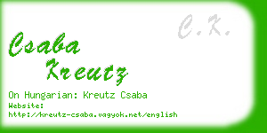 csaba kreutz business card